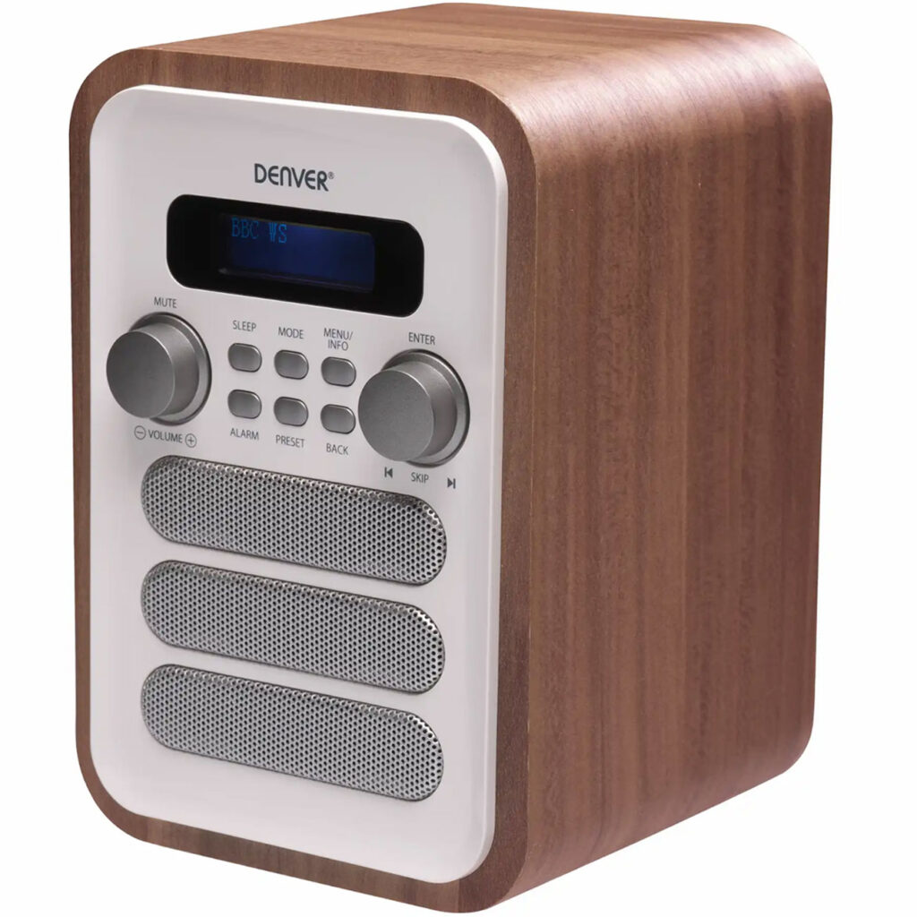 Retro DAB+/FM-Radio, Holzoptik, weiss