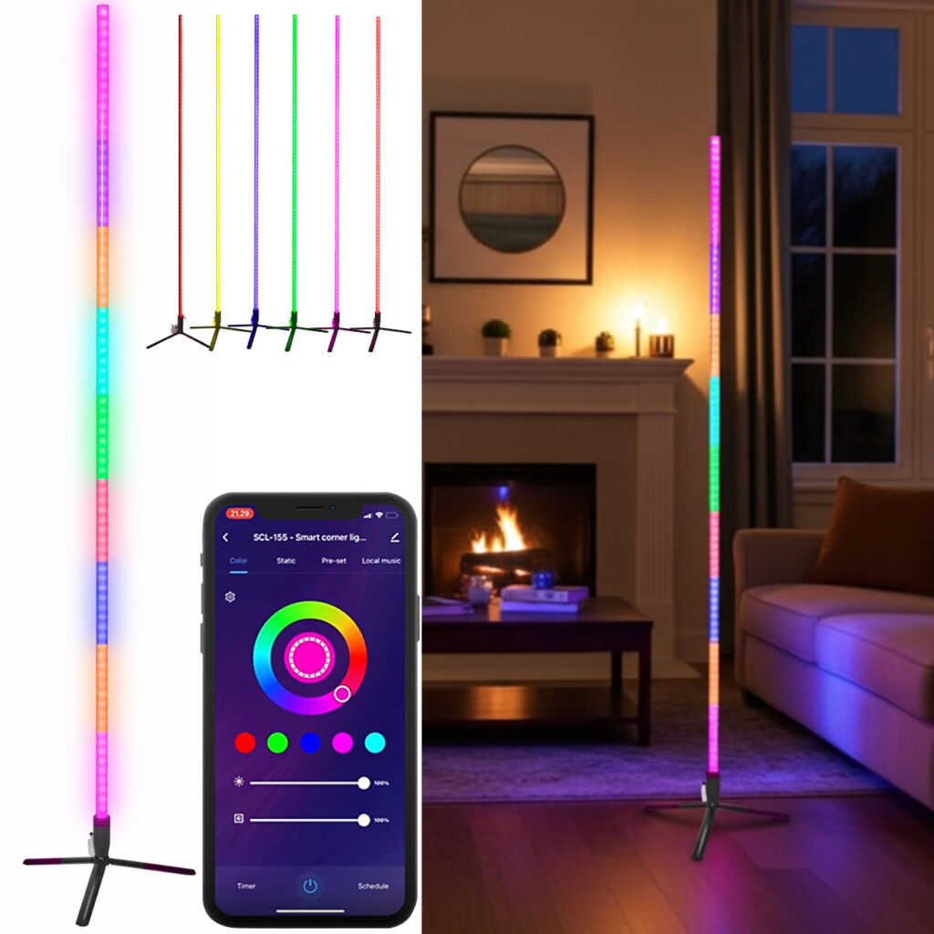 WLAN-Ecklicht mit Traumfarbe, RGB, dimmbar, 1,5m WLAN-Ecklicht mit Traumfarbe, RGB, dimmbar, 1,5m
