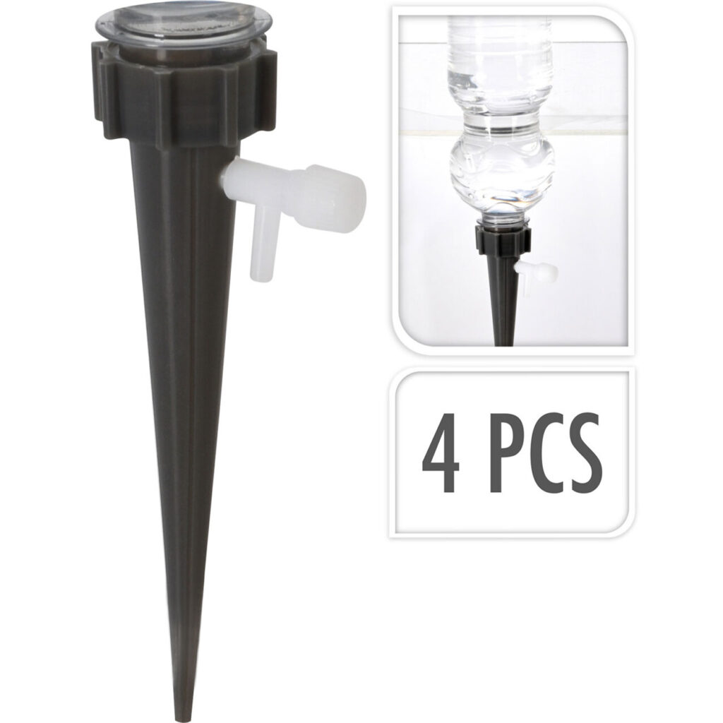 Tropfbewässerungssystem für PET-Flaschen, 4-tlg., schwarz-weiss