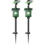 2er-Set Wasserstrahl-Tierschreck mit Bewegungssensor, solarbetrieb