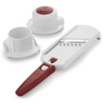 Julienne Gemüseschneider, weiss-rot