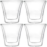 4er-Set edle Doppelwandgläser mit Riffelung, 70 ml