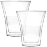 2er-Set edle Doppelwandgläser mit Riffelung, 220 ml