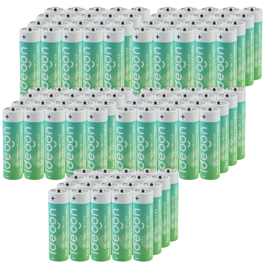 100er-Pack Super Alkaline Batterien AA / LR06 (Mignon), 1,5 Volt