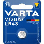Alkaline Knopfzelle LR43 / V12GA, 1,5 V