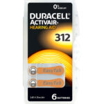 Hörgeräte-Batterien ZA 312 1.45 V, 160 mAh, 6er-Sparpack