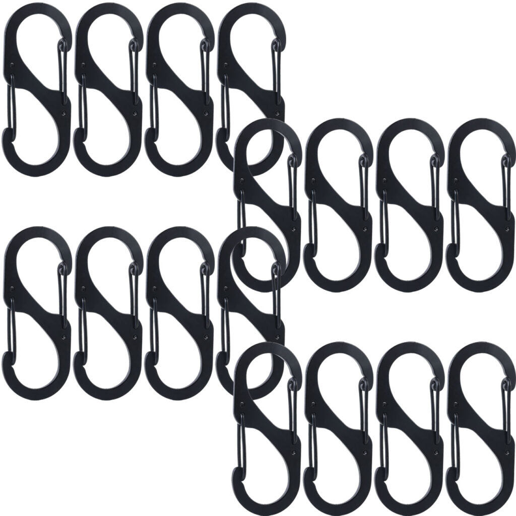 16er-Set Karabiner-S-Haken 7,2 x 3 cm