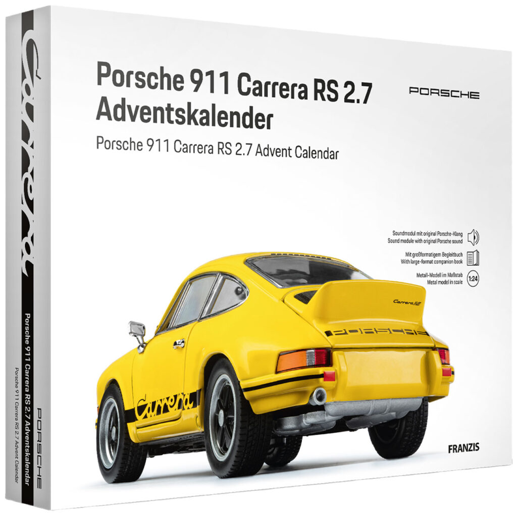 Porsche 911 Carrera RS 2.7 Adventskalender, gelb