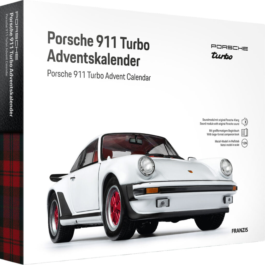Porsche 911 Turbo Adventskalender, Massstab 1:24, weiss
