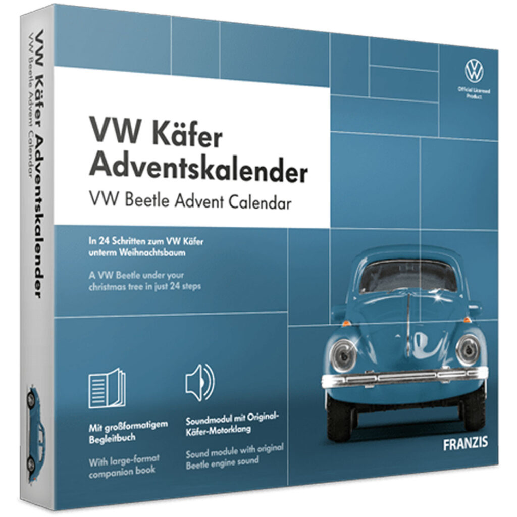 VW Käfer Adventskalender mit Soundmodul, Massstab 1:43