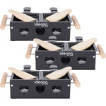 3er-Set Teelicht-Raclette für 2 Personen, mit Schabern und Teelichtern