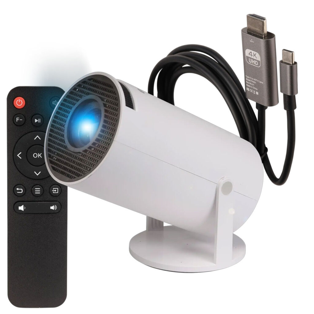 Projektor mit HDMI-Anschluss, USB-A und Kopfhöreranschluss