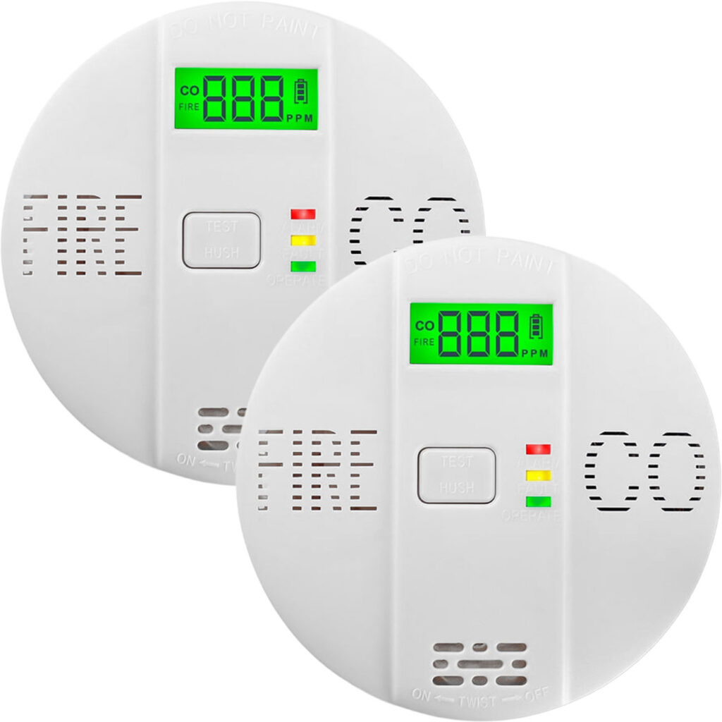 2er-Set CO & Rauchmelder Kombigerät Air-Guard Duo, 85dB, Brand- & Kohlenmonoxidalarm