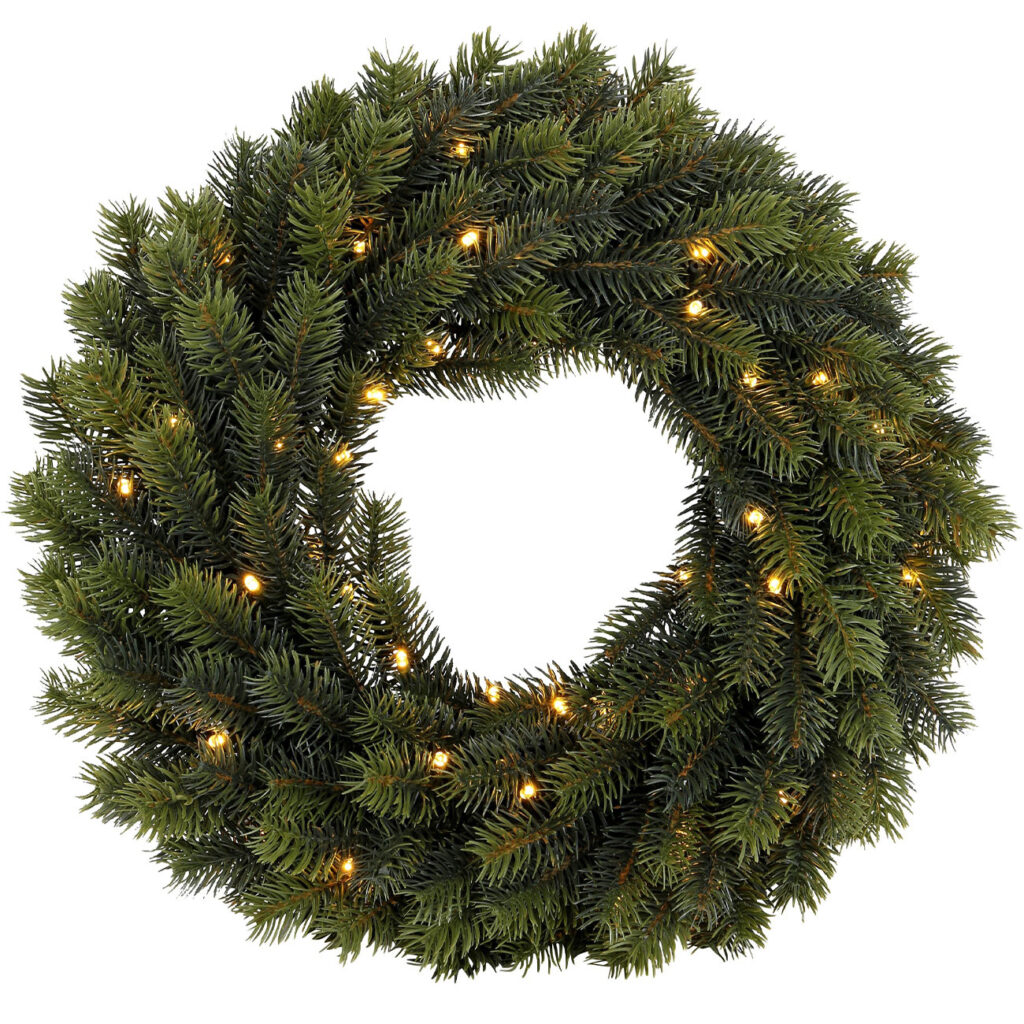 LED Tannen-Kranz, Aussenbeleuchtung,Weihnachts-Deko, Ø40 cm