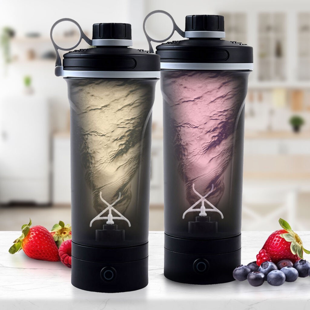2er-Set Akku-Shaker für Proteinshakes & Smoothies, USB-C aufladbar, 600 ml
