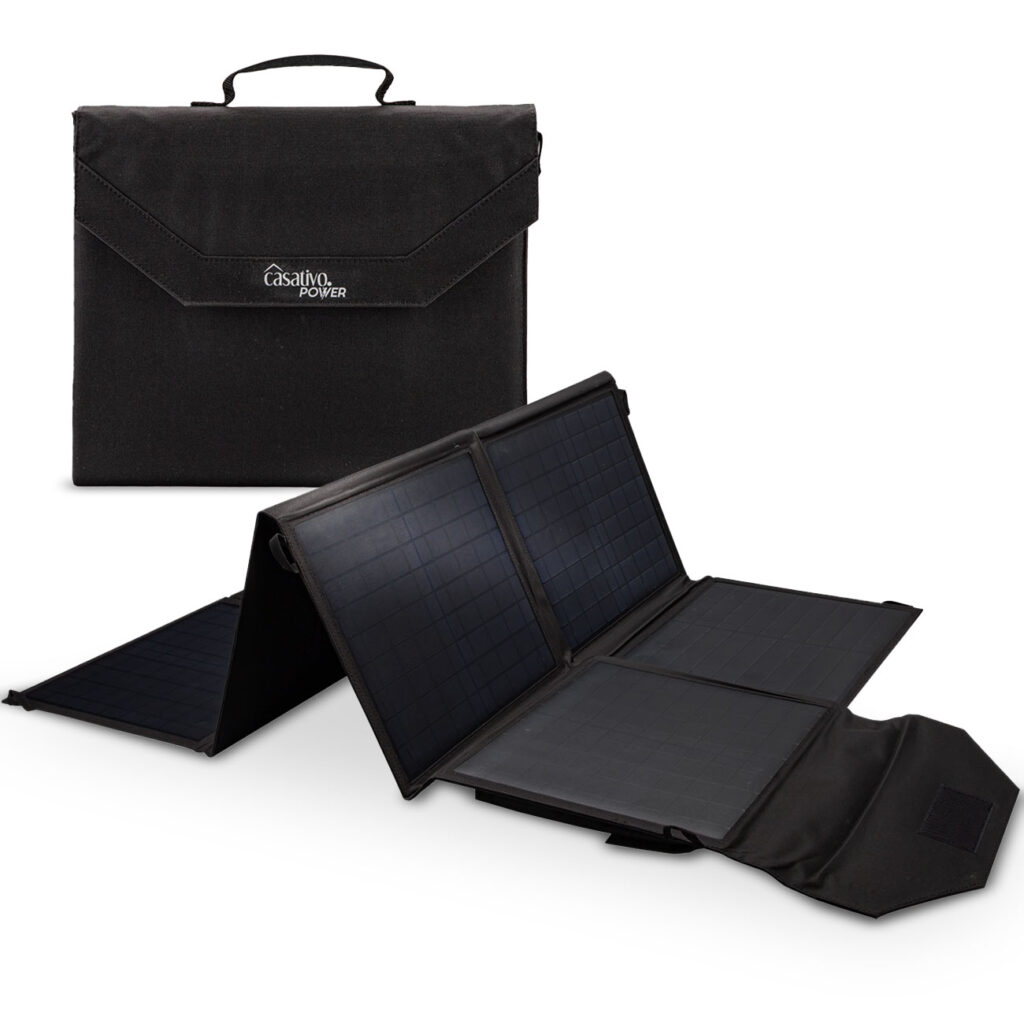 Faltbares Solarpanel, 8 monokristalline Solarzellen, 100 Watt