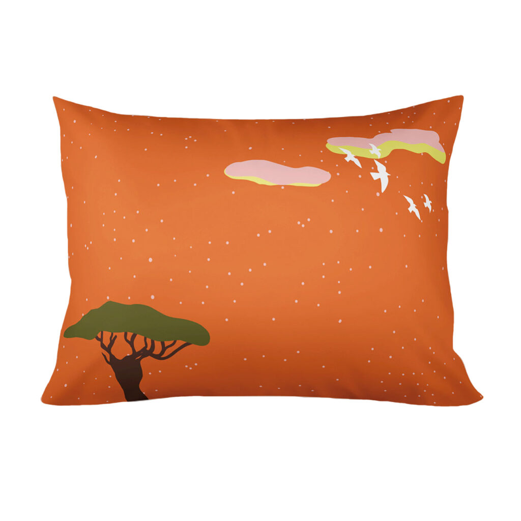 Kissenbezug Savanne mit Digitaldruck, 100% Baumwolle, 65 x 100 cm