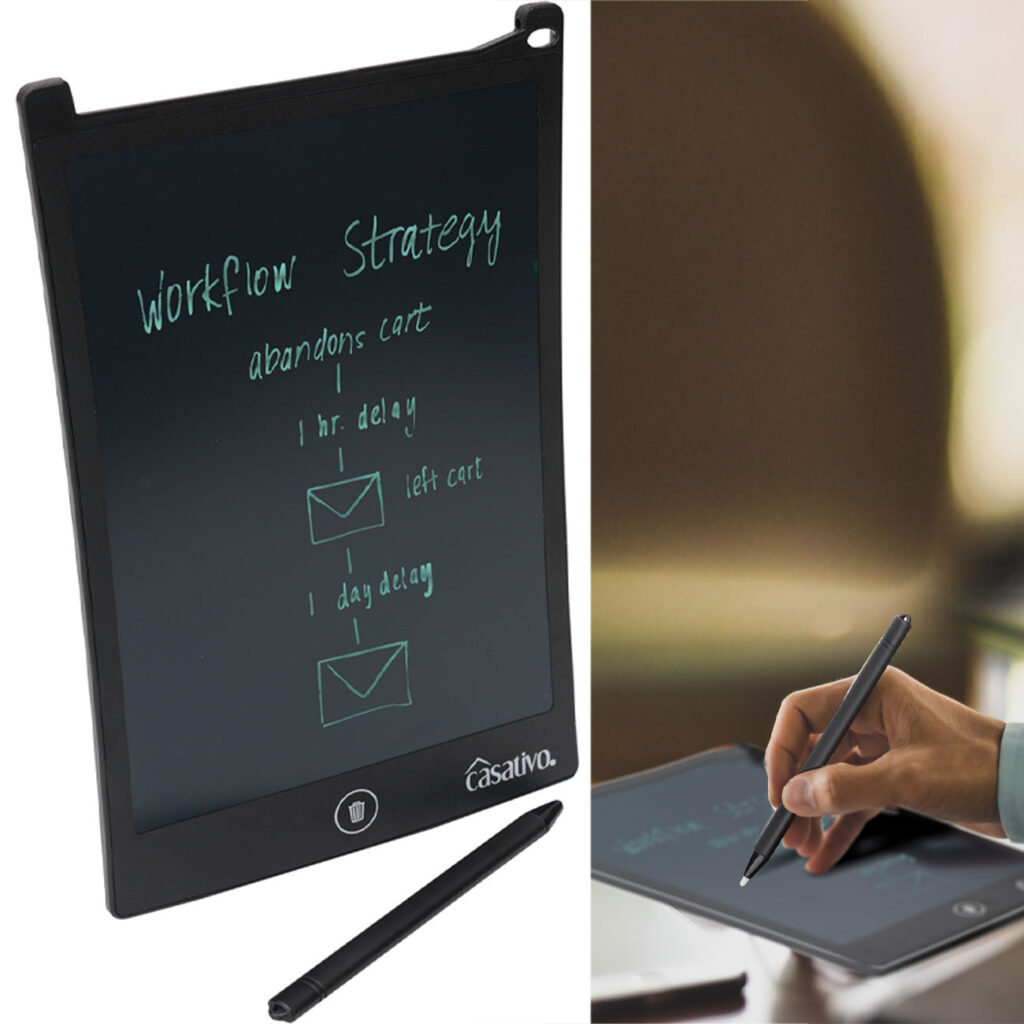 Elektronische LCD-Schreibtafel mit Eingabe-Stift, 100.000 Löschvorgänge, 8,5″ / 21,5 cm