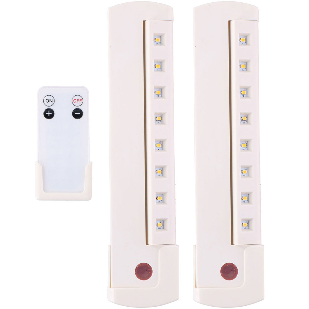 Schrankleuchte mit 8 LEDs, Fernbedienung, Kleiderschrank-Licht dimmbar, 23 x 5 x 2,1 cm