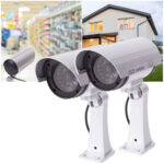 Überwachungskamera-Attrappe mit Signal LED, 2er Set