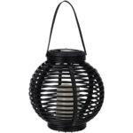 Solarlaterne Kugelförmig mit LED Kerze, Ø21 cm inkl. Aufhängung