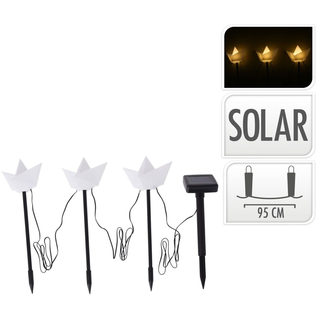 Solarleuchte 3 Boote, inkl. Erdspiess, höhe 28,5 cm