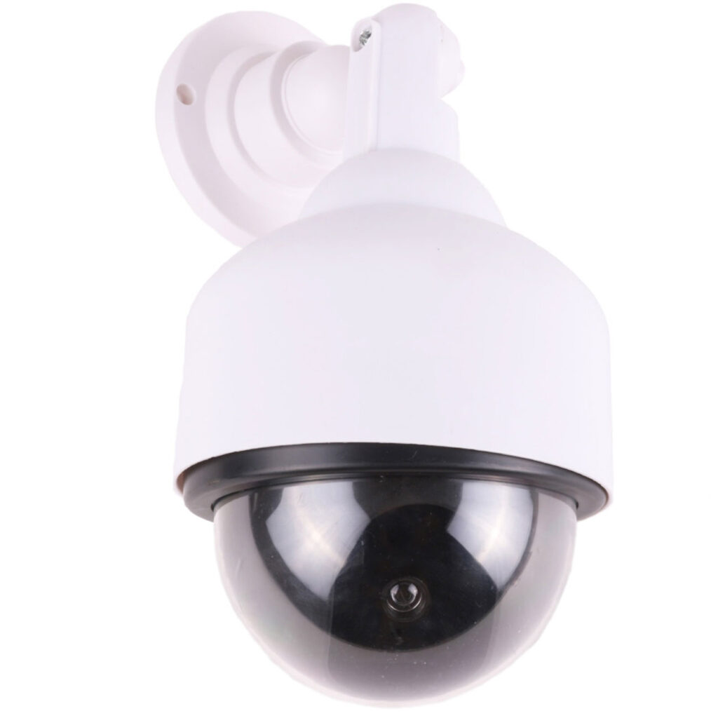 Überwachungskamera Attrappe mit roter Betriebs-LED, Kamera Dummy