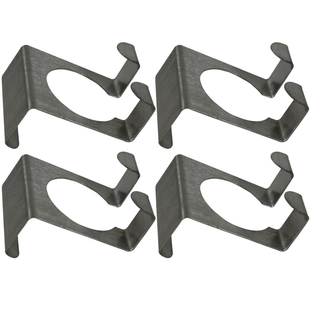 4er-Set Doppel Türhaken aus Edelstahl zum Einhängen, Türgarderobe