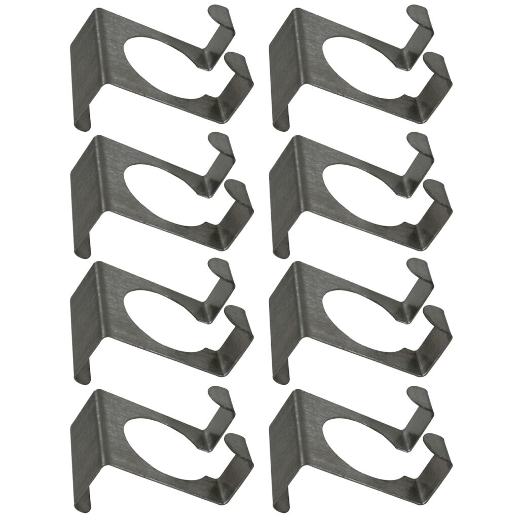 8er-Set Doppel Türhaken aus Edelstahl zum Einhängen, Türgarderobe