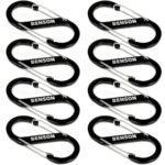 8er Set Doppel Karabinerhaken, S-Clip, 4 x 9 cm