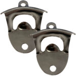 2er Set Flaschenöffner Wandmontage, Metall, 8,5 x 5,5 cm