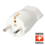 Reise- und Übergangsstecker, Stecker Europa, Steckdose Schweiz