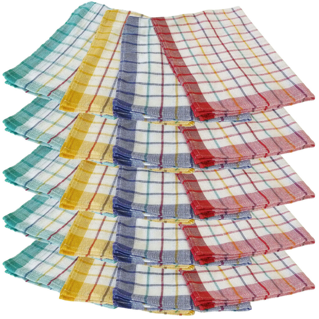 20er-Set Geschirrtücher aus 70 % Baumwolle, 50 x 70 cm