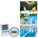 2er-Set Digitales Teich- und Poolthermometer mit LCD, IPX8