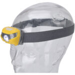 LED-Kopflampe, USB, aufladbar, Stirnlampe, grau/gelb