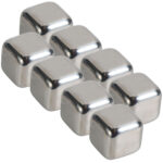 8er-Set Kühlsteine aus Edelstahl für Whisky & Co.