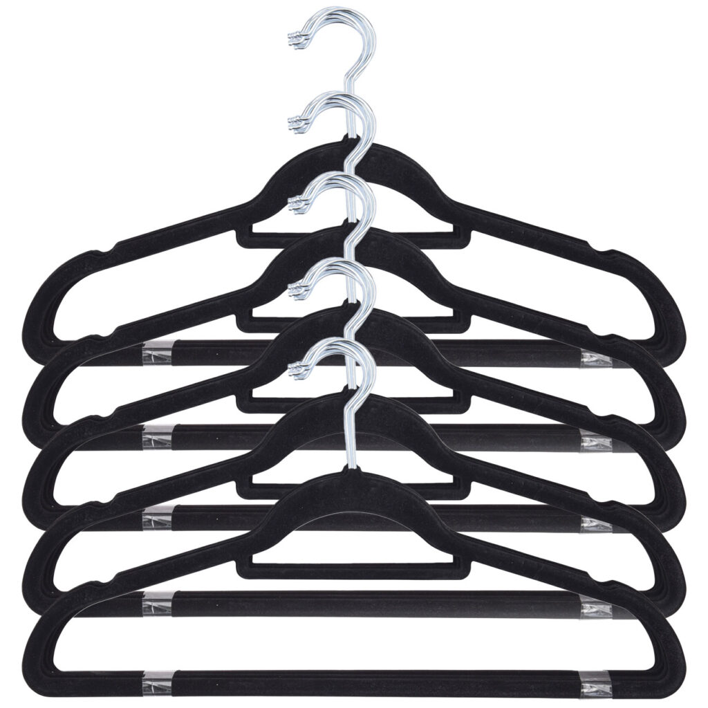 50er-Set Kleiderbügel mit Kleinteilsteg 50er-Set Kleiderbügel mit Kleinteilsteg