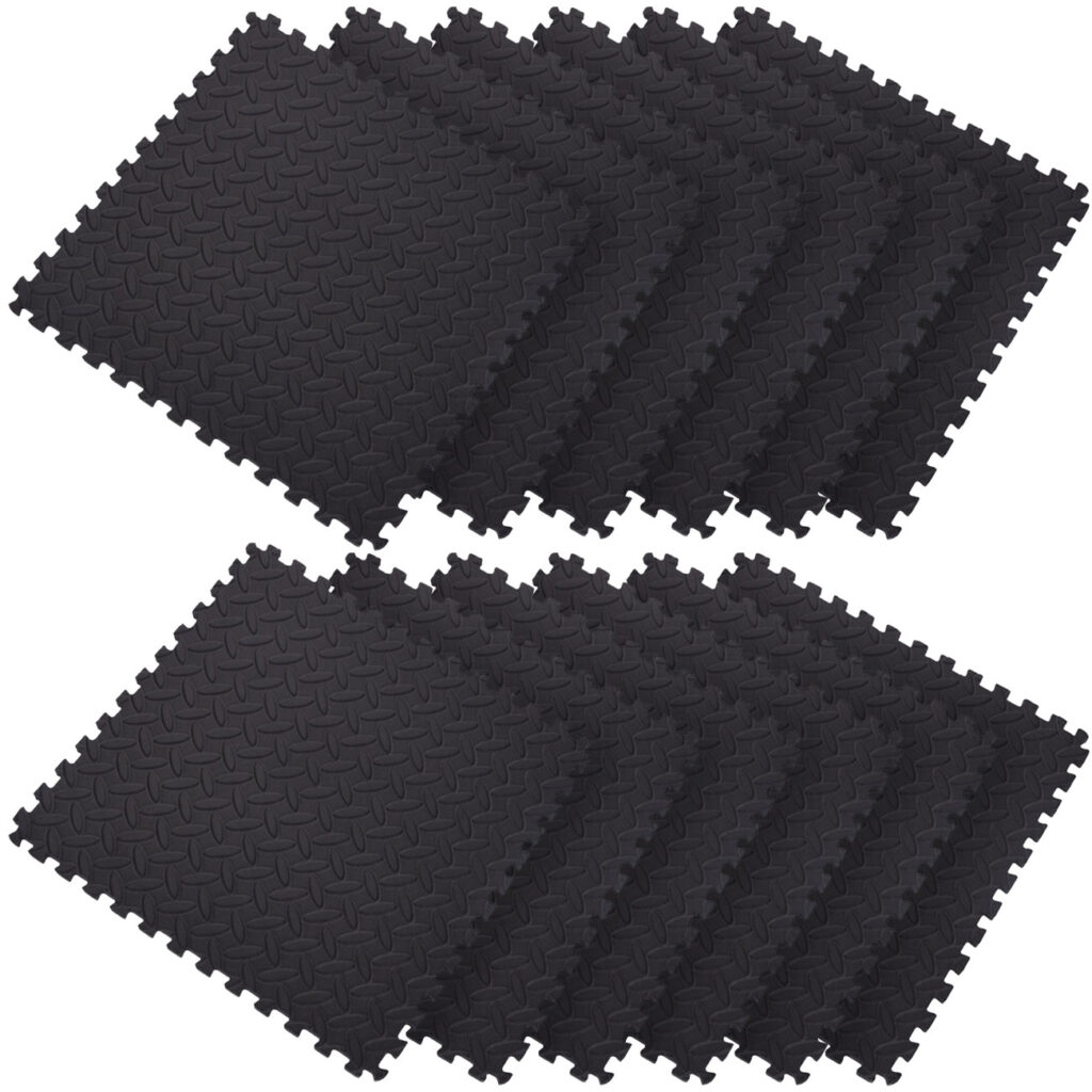 12er-Set Fitnessmatten, Schaumstoff, Bodenmatten, 40 x 40 cm