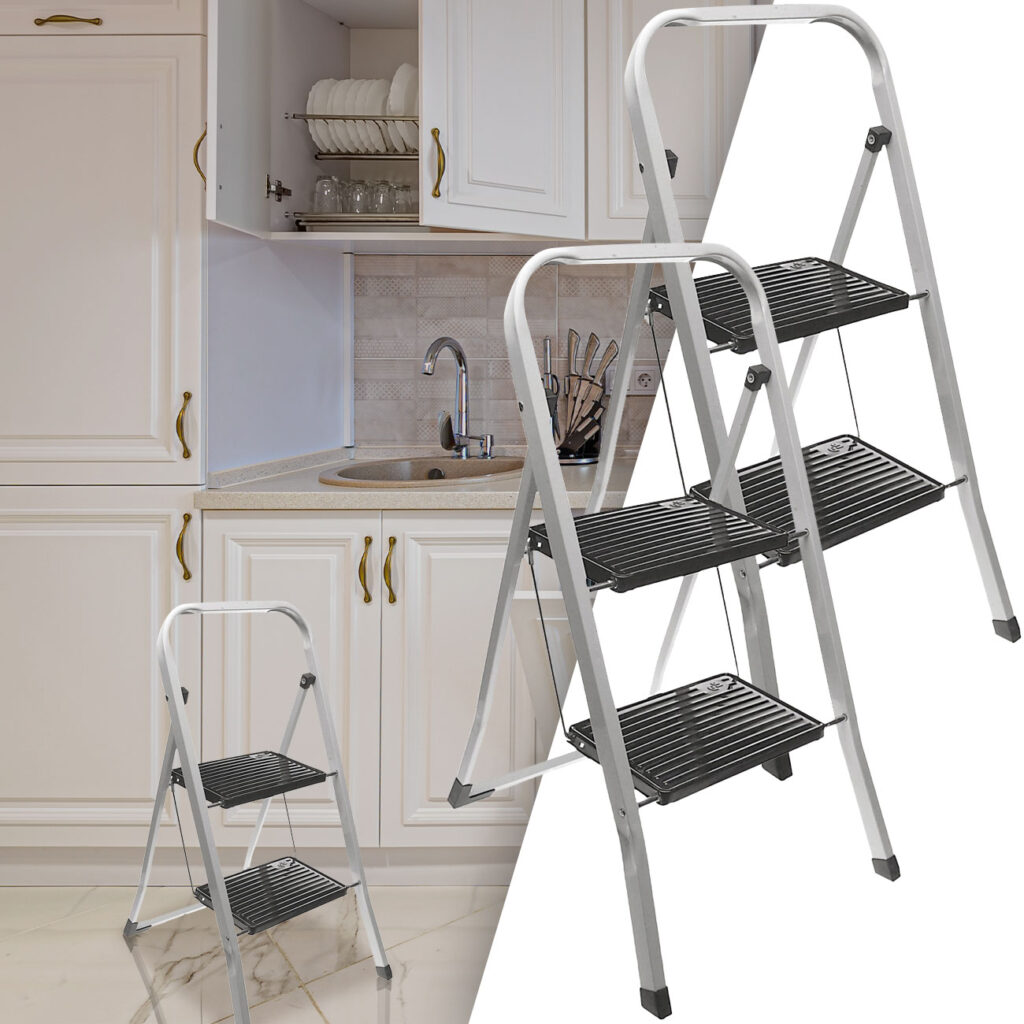 2er-Set Klappbare Trittleiter, bis 150 kg
