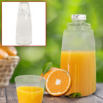 Glasflasche mit Trinkglas, 1 L