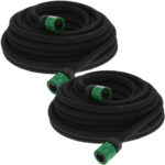 2er-Set Tropfschlauch zur Gartenbewässerung, Schnellanschluss, 15 m