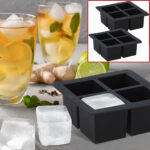 2er-Set Flexible Eiswürfelform für 4 XL-Eiswürfel