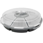 Servierschale mit 6 Fächern und Deckel, Ø 33 cm