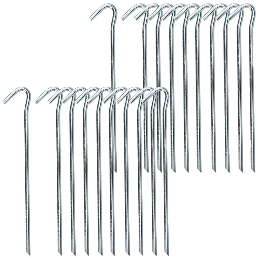 Zeltheringe, 20 Stück, 23 cm lang, 6 mm dick