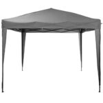 Faltpavillon, grau, 3 x 3 x 2,45 m