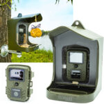 Outdoor-Vogelkamera, PIR, mit Futterbehälter und Wasserbecken, IP56