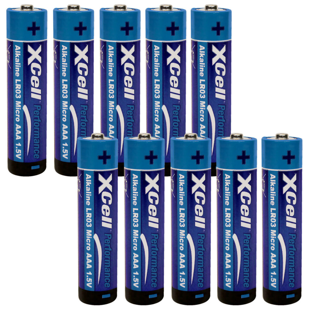 10er-Set Batterie Typ AAA (Micro), LR03, Alkaline, 1,5V