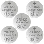 5er-Set Lithium-Knopfzelle CR1620, 3V / 70mAh