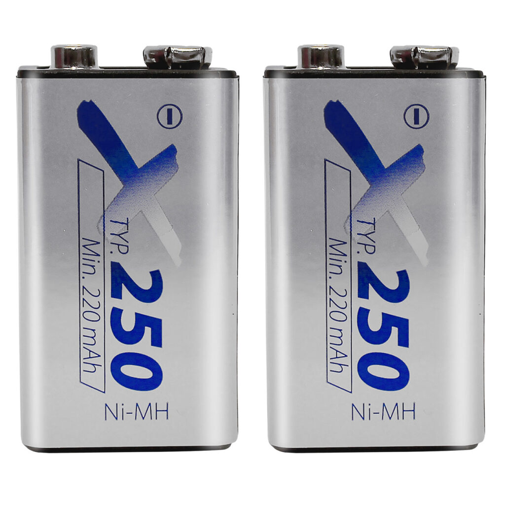 2er-Set Akku 9V-Block, Ni-MH 8,4V / 250 mAh 2er-Set Akku 9V-Block, Ni-MH 8,4V / 250 mAh