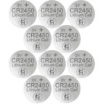 10er-Set Lithium-Knopfzelle CR2450, 3V /  620mAh